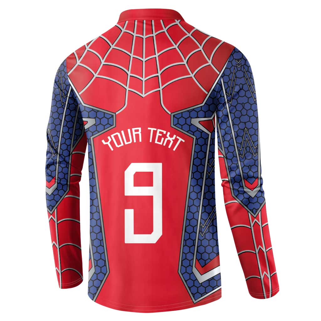 Custom Spider Hero Costume Button Sweatshirt - Wonder Print Shop