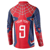 Custom Spider Hero Costume Button Sweatshirt - Wonder Print Shop
