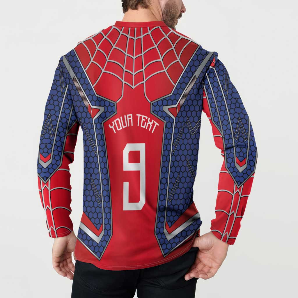 Custom Spider Hero Costume Button Sweatshirt - Wonder Print Shop