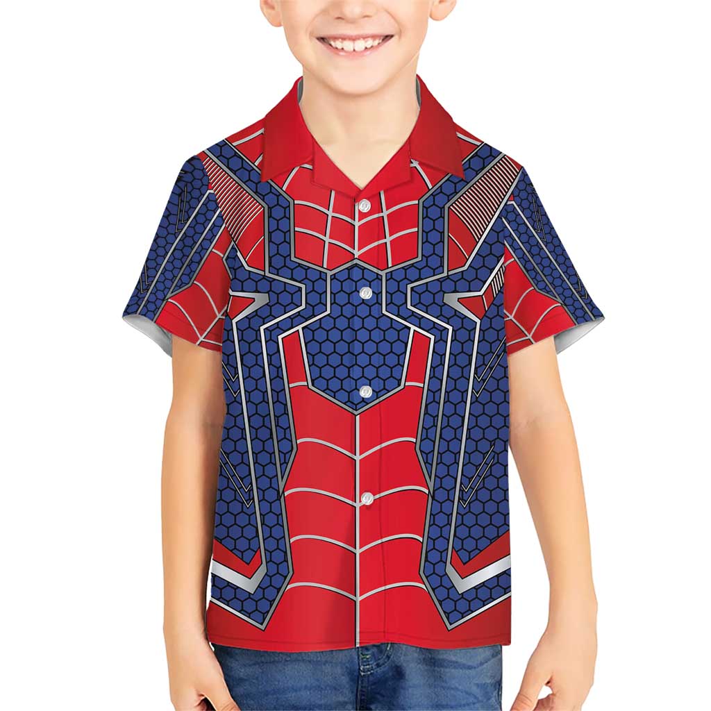 Custom Spider Hero Costume Kid Hawaiian Shirt - Wonder Print Shop