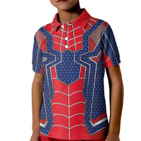 Custom Spider Hero Costume Kid Polo Shirt - Wonder Print Shop