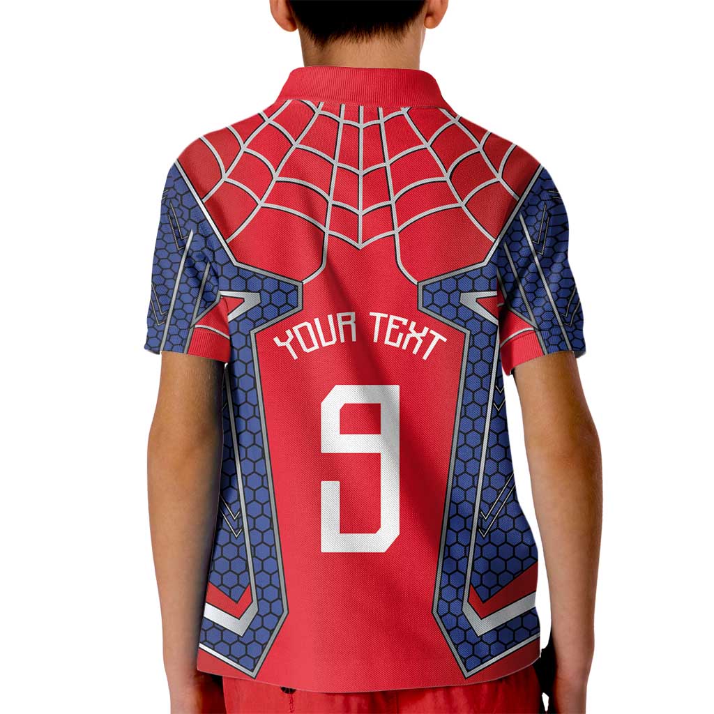Custom Spider Hero Costume Kid Polo Shirt - Wonder Print Shop