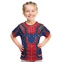 Custom Spider Hero Costume Kid T Shirt - Wonder Print Shop