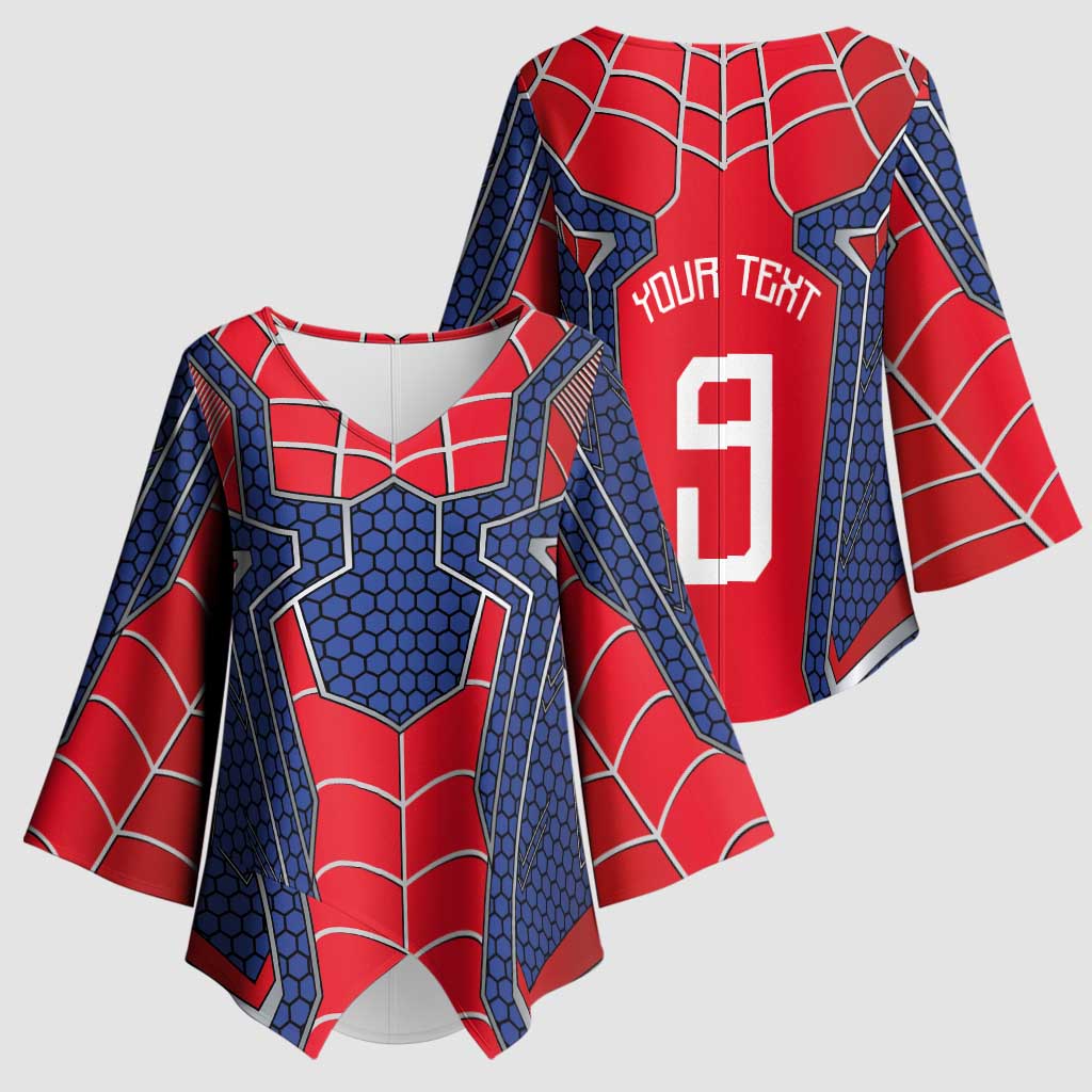 Custom Spider Hero Costume Kimono Sleeve Blouse - Wonder Print Shop