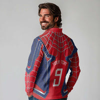 Custom Spider Hero Costume Long Sleeve Polo Shirt - Wonder Print Shop