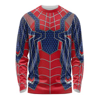 Custom Spider Hero Costume Long Sleeve Shirt - Wonder Print Shop