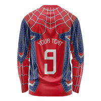 Custom Spider Hero Costume Long Sleeve Shirt - Wonder Print Shop