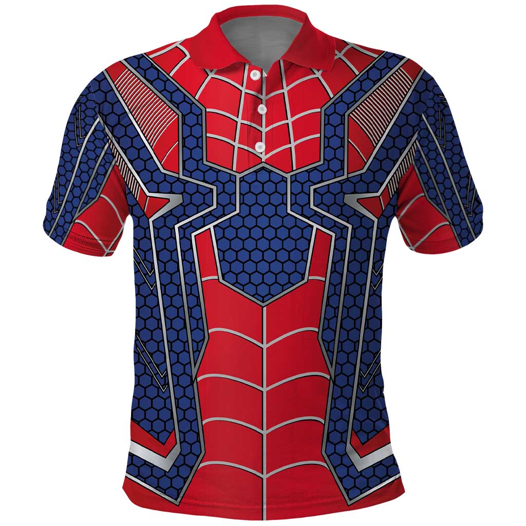 Custom Spider Hero Costume Polo Shirt - Wonder Print Shop