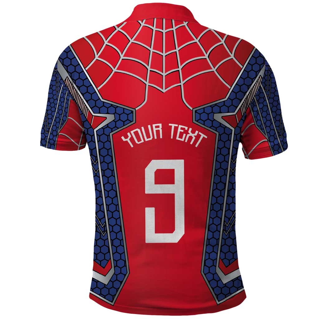 Custom Spider Hero Costume Polo Shirt - Wonder Print Shop