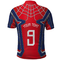 Custom Spider Hero Costume Polo Shirt - Wonder Print Shop