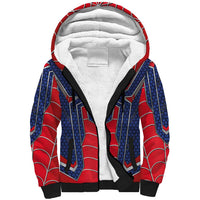 Custom Spider Hero Costume Sherpa Hoodie - Wonder Print Shop
