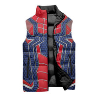 Custom Spider Hero Costume Sleeveless Puffer Jacket - Wonder Print Shop