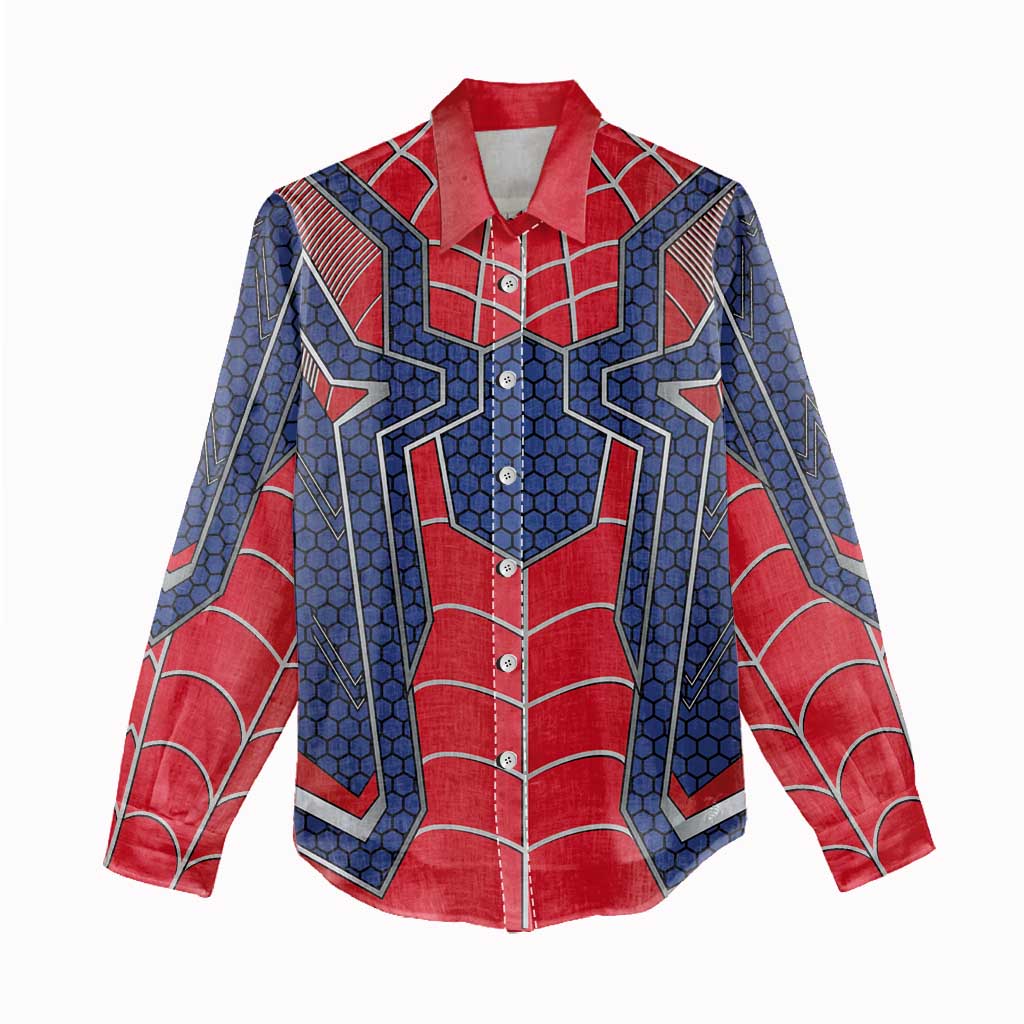 Custom Spider Hero Costume Women Casual Shirt - Wonder Print Shop