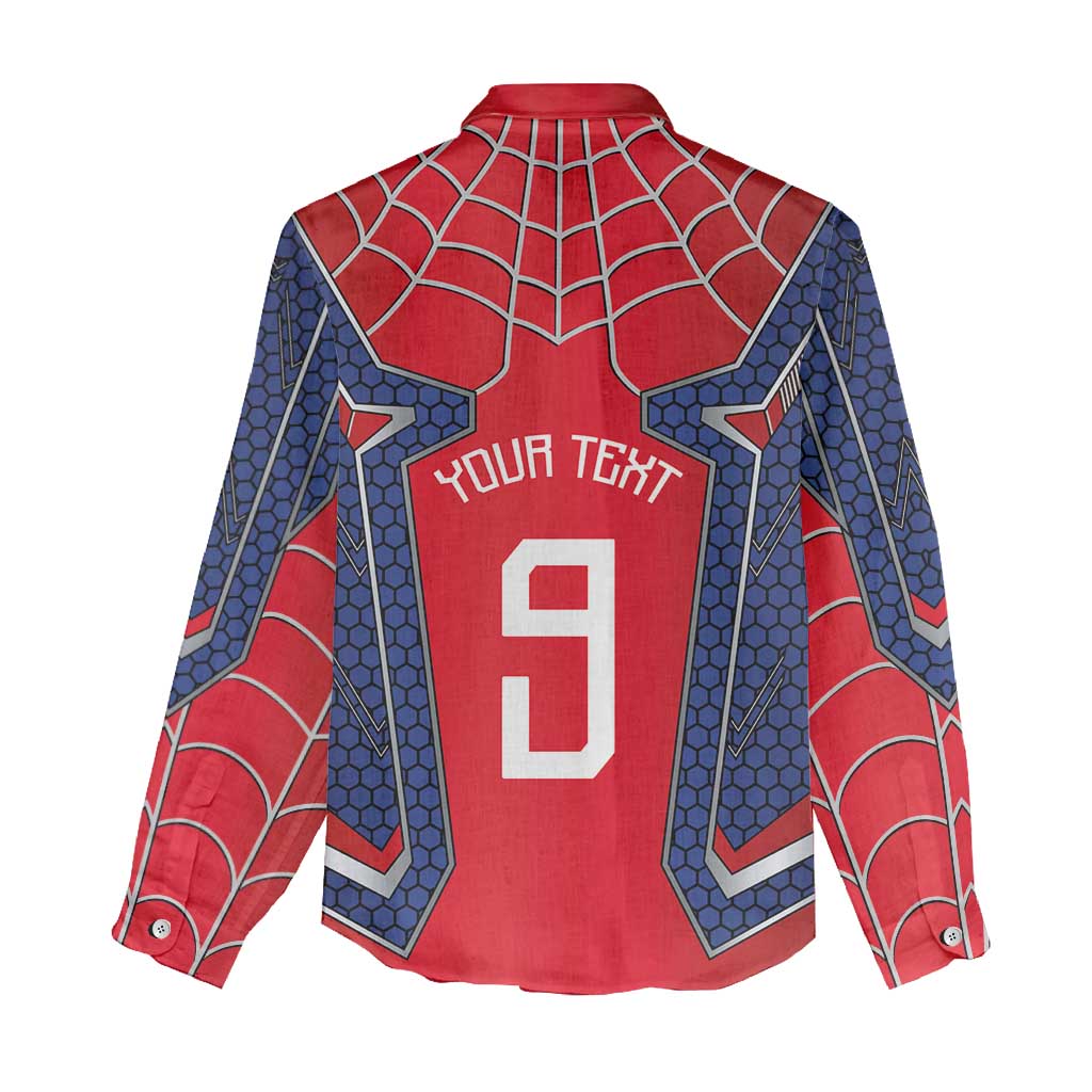 Custom Spider Hero Costume Women Casual Shirt - Wonder Print Shop