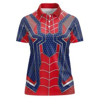 Custom Spider Hero Costume Women Polo Shirt - Wonder Print Shop