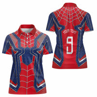Custom Spider Hero Costume Women Polo Shirt - Wonder Print Shop