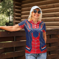 Custom Spider Hero Costume Women Polo Shirt - Wonder Print Shop
