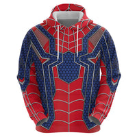 Custom Spider Hero Costume Zip Hoodie - Wonder Print Shop