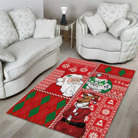 Australian Christmas Area Rug - Santa Koala Kangaroo and Holiday Cheer - Wonder Print Shop