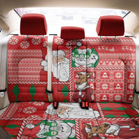 Australian Christmas Back Car Seat Cover - Santa Koala Kangaroo and Holiday Cheer - Wonder Print Shop