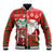 Australian Christmas Baseball Jacket - Santa Koala Kangaroo and Holiday Cheer - Wonder Print Shop