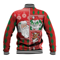 Australian Christmas Baseball Jacket - Santa Koala Kangaroo and Holiday Cheer - Wonder Print Shop