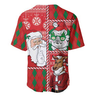 Australian Christmas Baseball Jersey - Santa Koala Kangaroo and Holiday Cheer - Wonder Print Shop