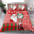 Australian Christmas Bedding Set - Santa Koala Kangaroo and Holiday Cheer - Wonder Print Shop