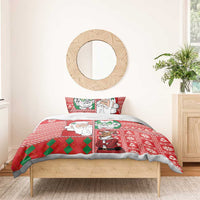 Australian Christmas Bedding Set - Santa Koala Kangaroo and Holiday Cheer - Wonder Print Shop