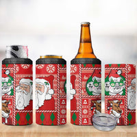 Australian Christmas 4 in 1 Can Cooler Tumbler - Santa Koala Kangaroo and Holiday Cheer - Wonder Print Shop