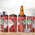 Australian Christmas 4 in 1 Can Cooler Tumbler - Santa Koala Kangaroo and Holiday Cheer - Wonder Print Shop