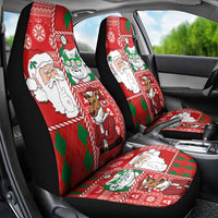 Australian Christmas Car Seat Cover - Santa Koala Kangaroo and Holiday Cheer - Wonder Print Shop