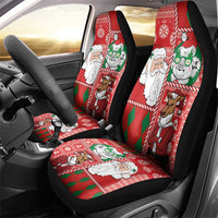 Australian Christmas Car Seat Cover - Santa Koala Kangaroo and Holiday Cheer - Wonder Print Shop