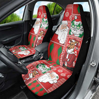 Australian Christmas Car Seat Cover - Santa Koala Kangaroo and Holiday Cheer - Wonder Print Shop