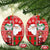 Australian Christmas Ceramic Ornament - Santa Koala Kangaroo and Holiday Cheer - Wonder Print Shop