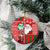 Australian Christmas Ceramic Ornament - Santa Koala Kangaroo and Holiday Cheer - Wonder Print Shop