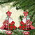 Australian Christmas Ceramic Ornament - Santa Koala Kangaroo and Holiday Cheer - Wonder Print Shop