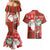 Australian Christmas Couples Matching Mermaid Dress and Hawaiian Shirt - Santa Koala Kangaroo and Holiday Cheer - Wonder Print Shop