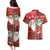 Australian Christmas Couples Matching Puletasi and Hawaiian Shirt - Santa Koala Kangaroo and Holiday Cheer - Wonder Print Shop