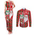Australian Christmas Couples Matching Tank Maxi Dress and Long Sleeve Button Shirt - Santa Koala Kangaroo and Holiday Cheer - Wonder Print Shop