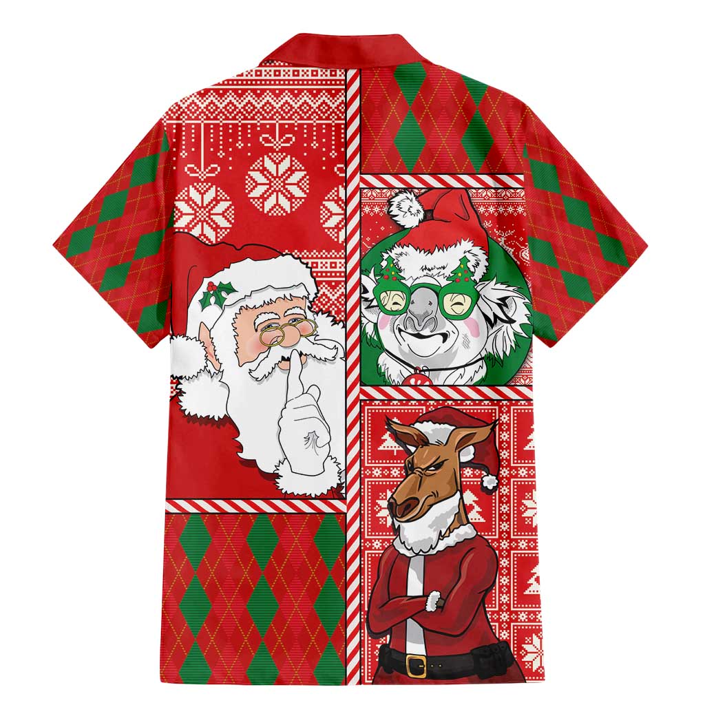 Australian Christmas Family Matching Mermaid Dress and Hawaiian Shirt - Santa Koala Kangaroo and Holiday Cheer - Wonder Print Shop