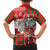 Australian Christmas Family Matching Off The Shoulder Long Sleeve Dress and Hawaiian Shirt - Santa Koala Kangaroo and Holiday Cheer - Wonder Print Shop