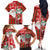 Australian Christmas Family Matching Off The Shoulder Long Sleeve Dress and Hawaiian Shirt - Santa Koala Kangaroo and Holiday Cheer - Wonder Print Shop