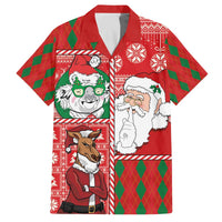 Australian Christmas Family Matching Off The Shoulder Long Sleeve Dress and Hawaiian Shirt - Santa Koala Kangaroo and Holiday Cheer - Wonder Print Shop