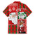 Australian Christmas Family Matching Off The Shoulder Long Sleeve Dress and Hawaiian Shirt - Santa Koala Kangaroo and Holiday Cheer - Wonder Print Shop