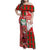 Australian Christmas Family Matching Off Shoulder Maxi Dress and Hawaiian Shirt - Santa Koala Kangaroo and Holiday Cheer - Wonder Print Shop