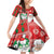 Australian Christmas Family Matching Off Shoulder Short Dress and Hawaiian Shirt - Santa Koala Kangaroo and Holiday Cheer - Wonder Print Shop