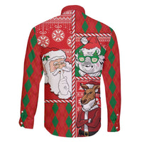 Australian Christmas Family Matching Off Shoulder Short Dress and Hawaiian Shirt - Santa Koala Kangaroo and Holiday Cheer - Wonder Print Shop