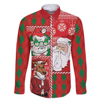 Australian Christmas Family Matching Puletasi and Hawaiian Shirt - Santa Koala Kangaroo and Holiday Cheer - Wonder Print Shop