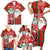 Australian Christmas Family Matching Short Sleeve Bodycon Dress and Hawaiian Shirt - Santa Koala Kangaroo and Holiday Cheer - Wonder Print Shop